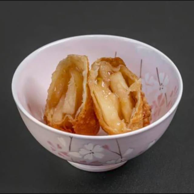 Apple Filled Egg Rolls.
